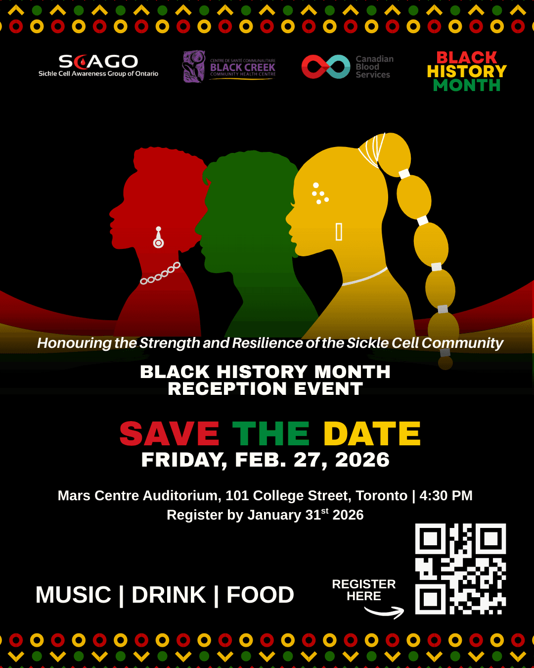 Honouring the Strength and Resilience of the Sickle Cell Community: BLACK HISTORY MONTH RECEPTION EVENT