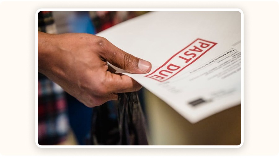 Invoice marked “Past Due”