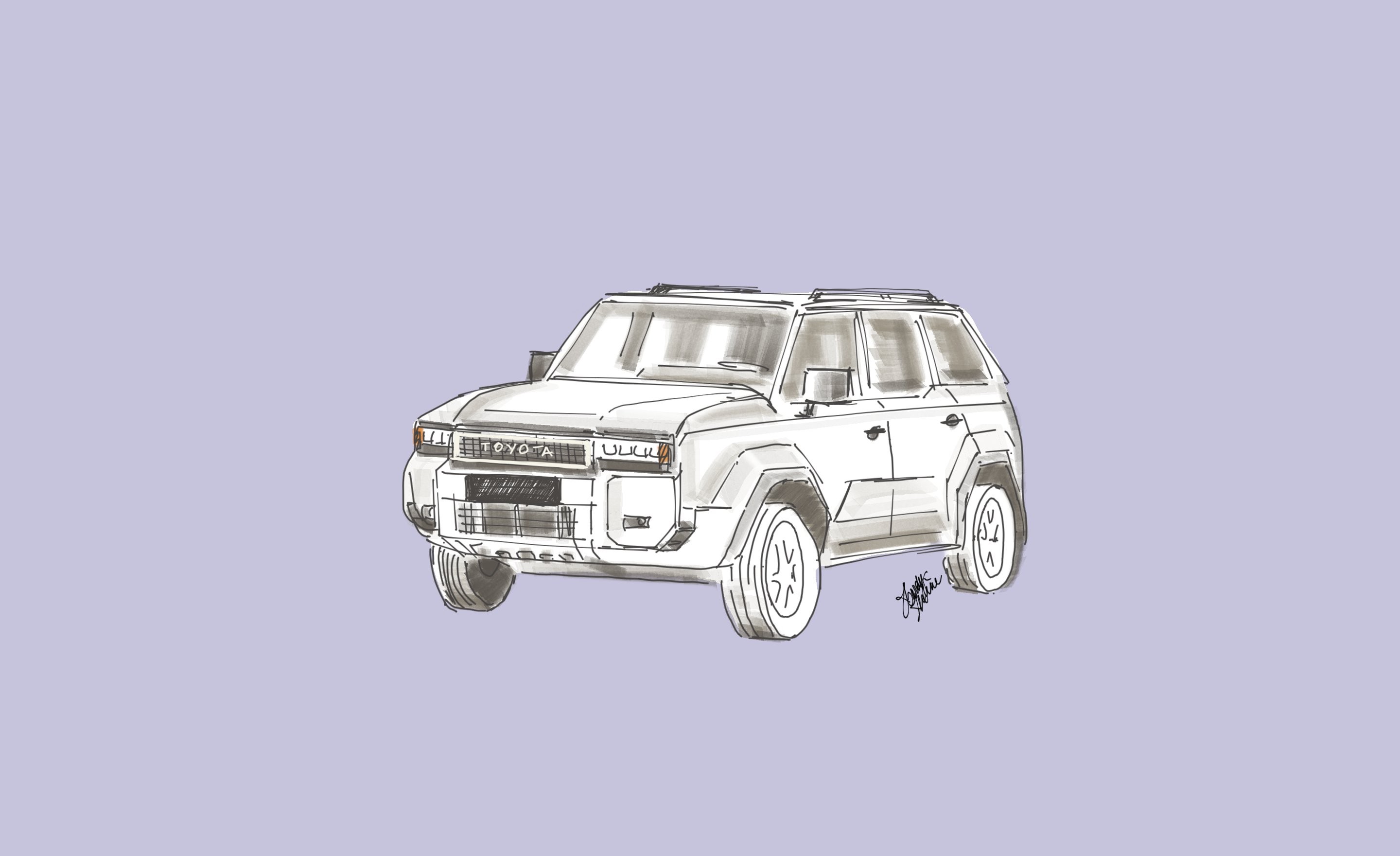Land Cruiser sketch background