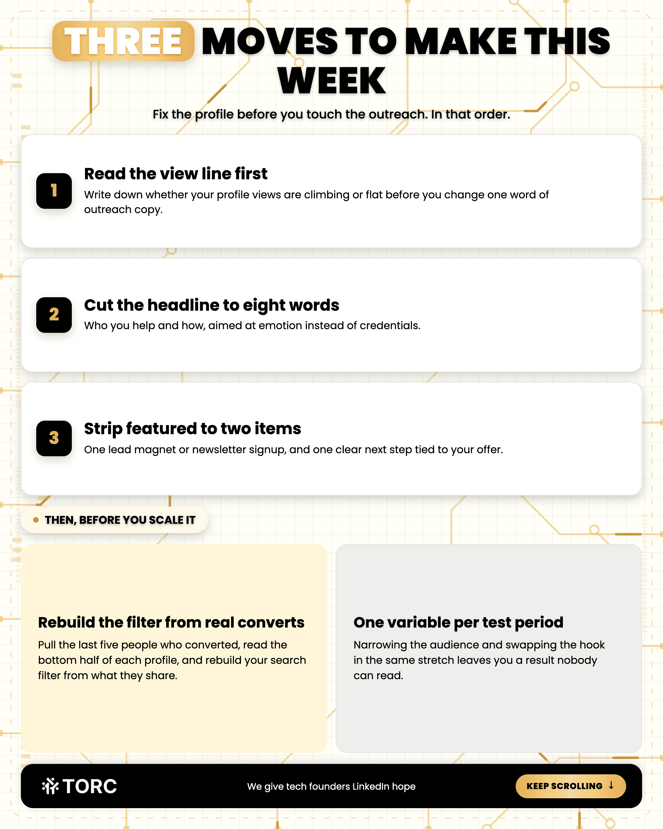 Infographic: Three moves to make this week