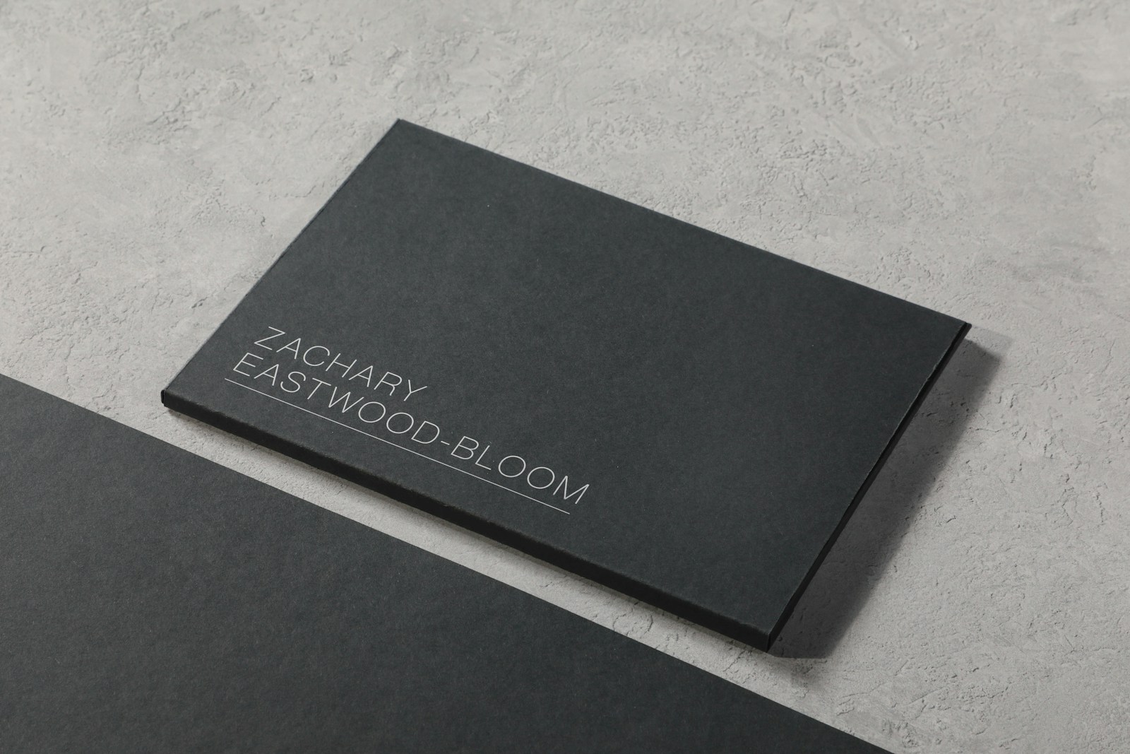 Premium business card with a specialty finish