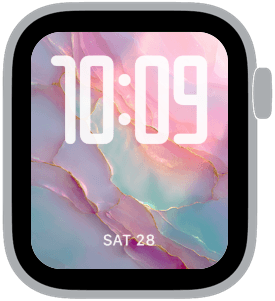 opaline bloom Apple Watch face preview 4 featuring abstract, gradient, easter, and spring.