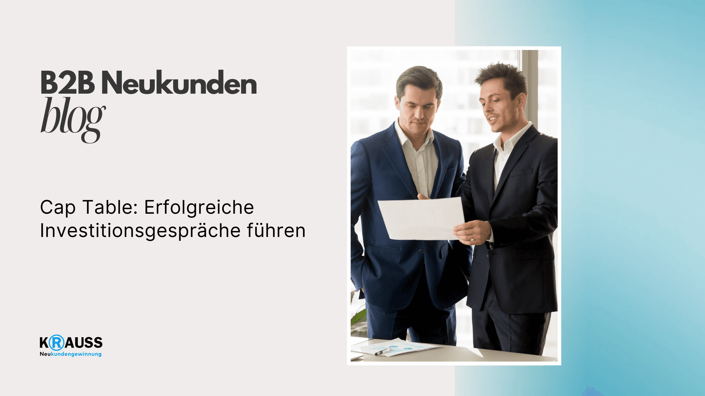 Cap Table: Erfolgreiche Investitionsgespräche führen