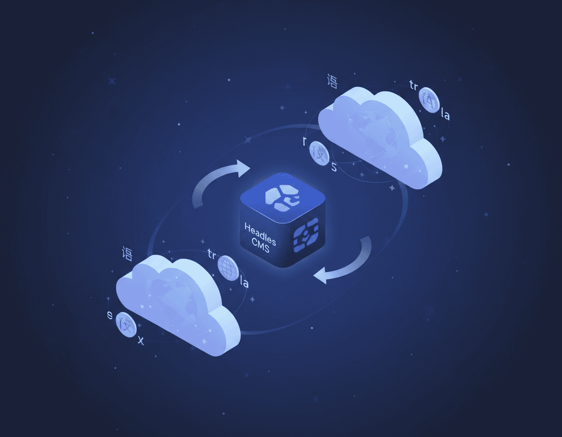 Diagram of Contentful CMS syncing with multiple AI translation platforms for instant multilingual rollout