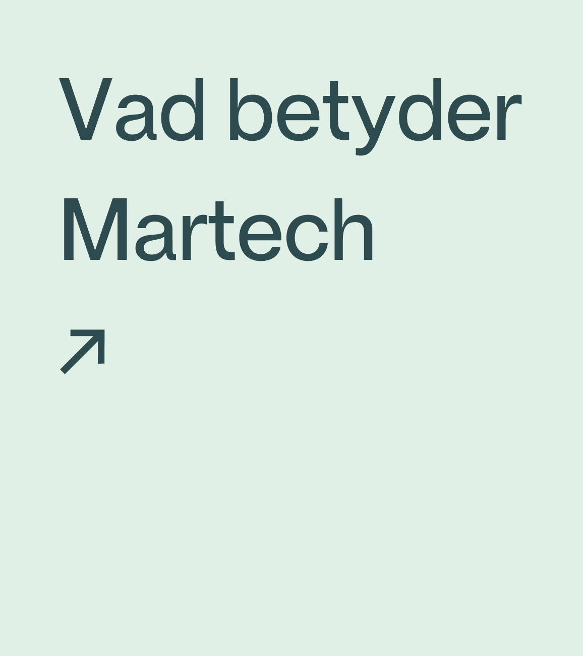 Vad betyder martech och en pil