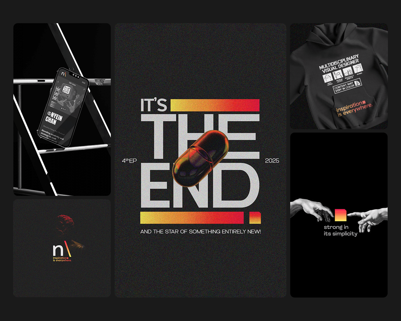 Black and white wave