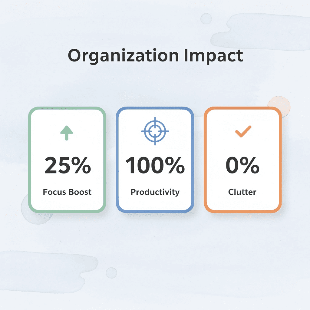 Statistics showing organization impact on learning environment