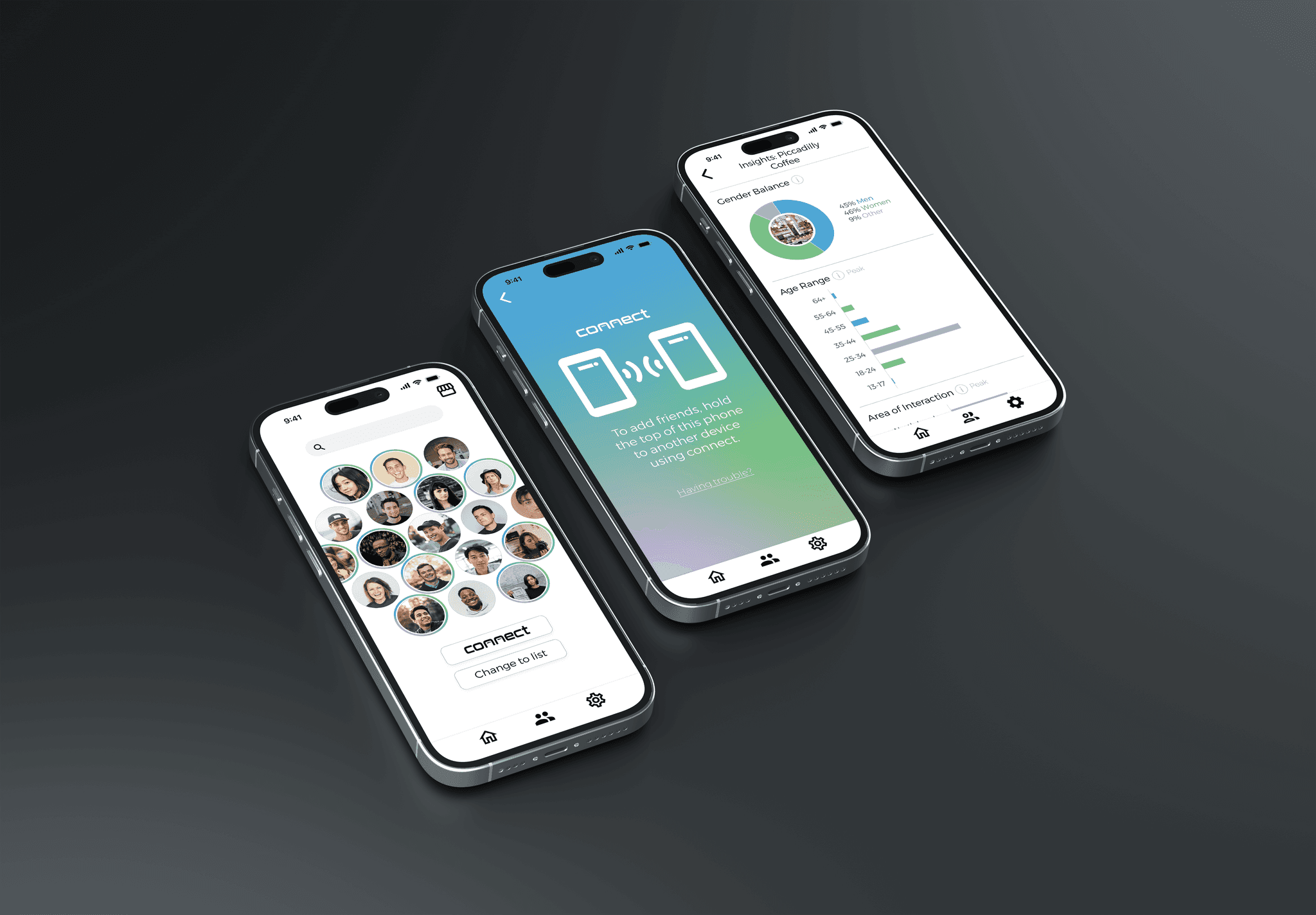 Connect App Screens