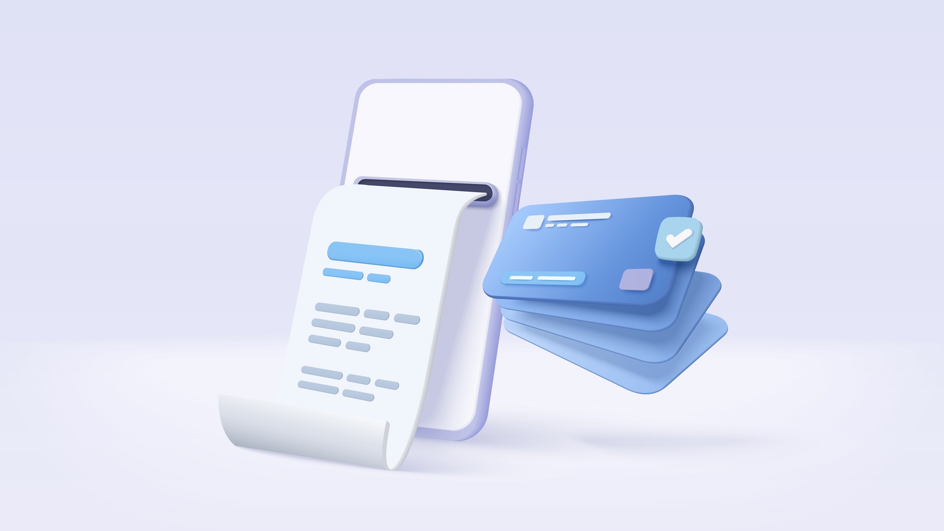 icona di pos con scontrino e carte di credito