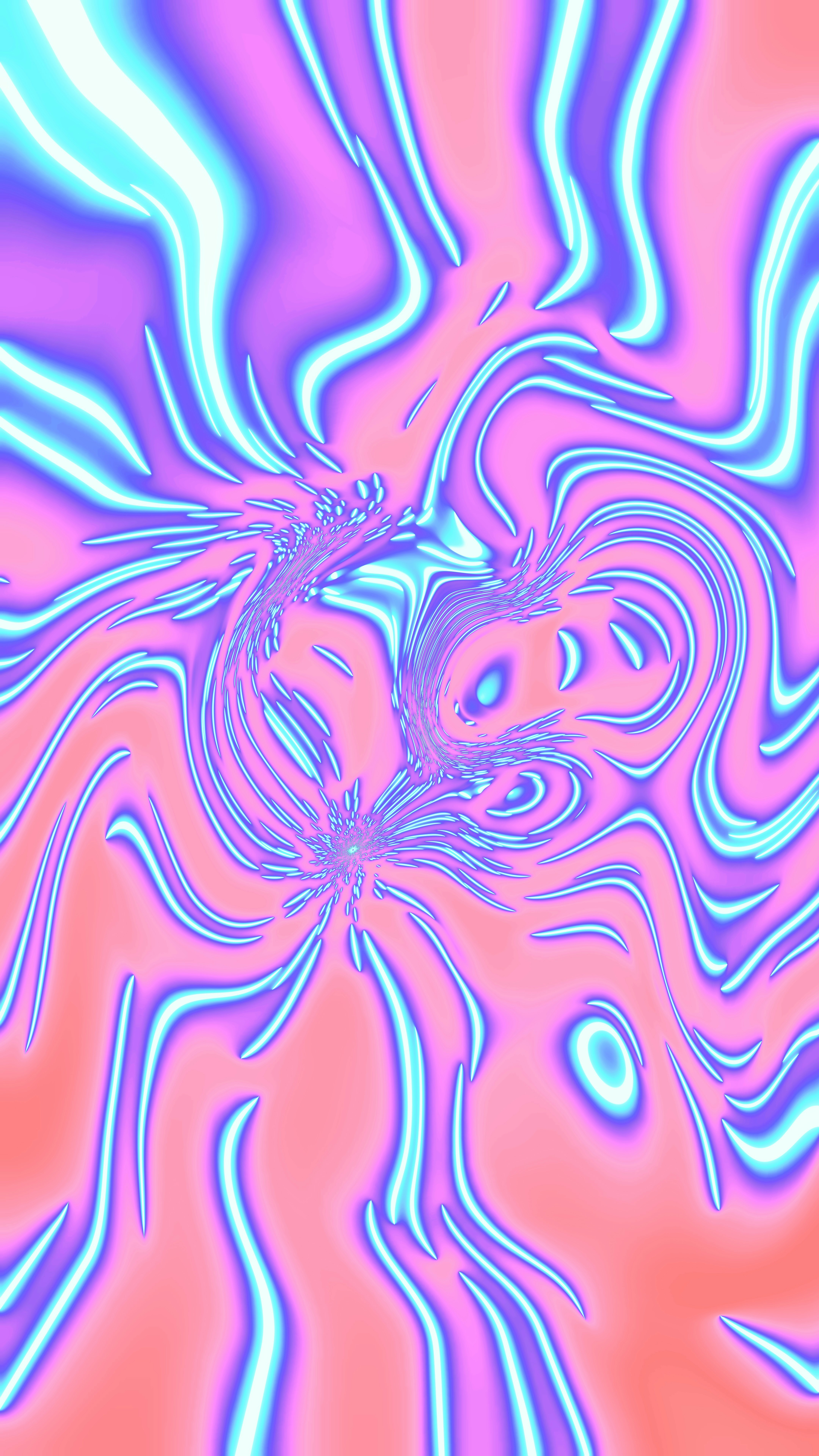 Abstract swirling colors and shapes dominate the image.