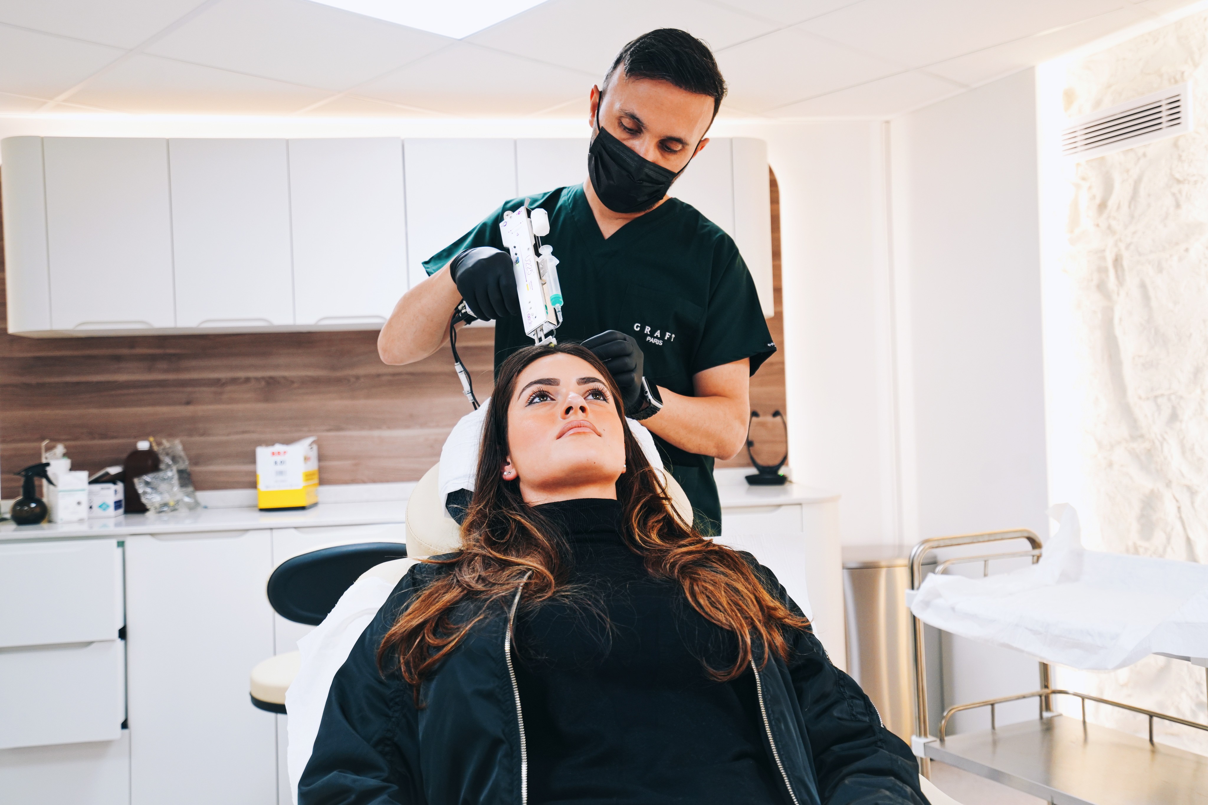 Dentist during appointment
