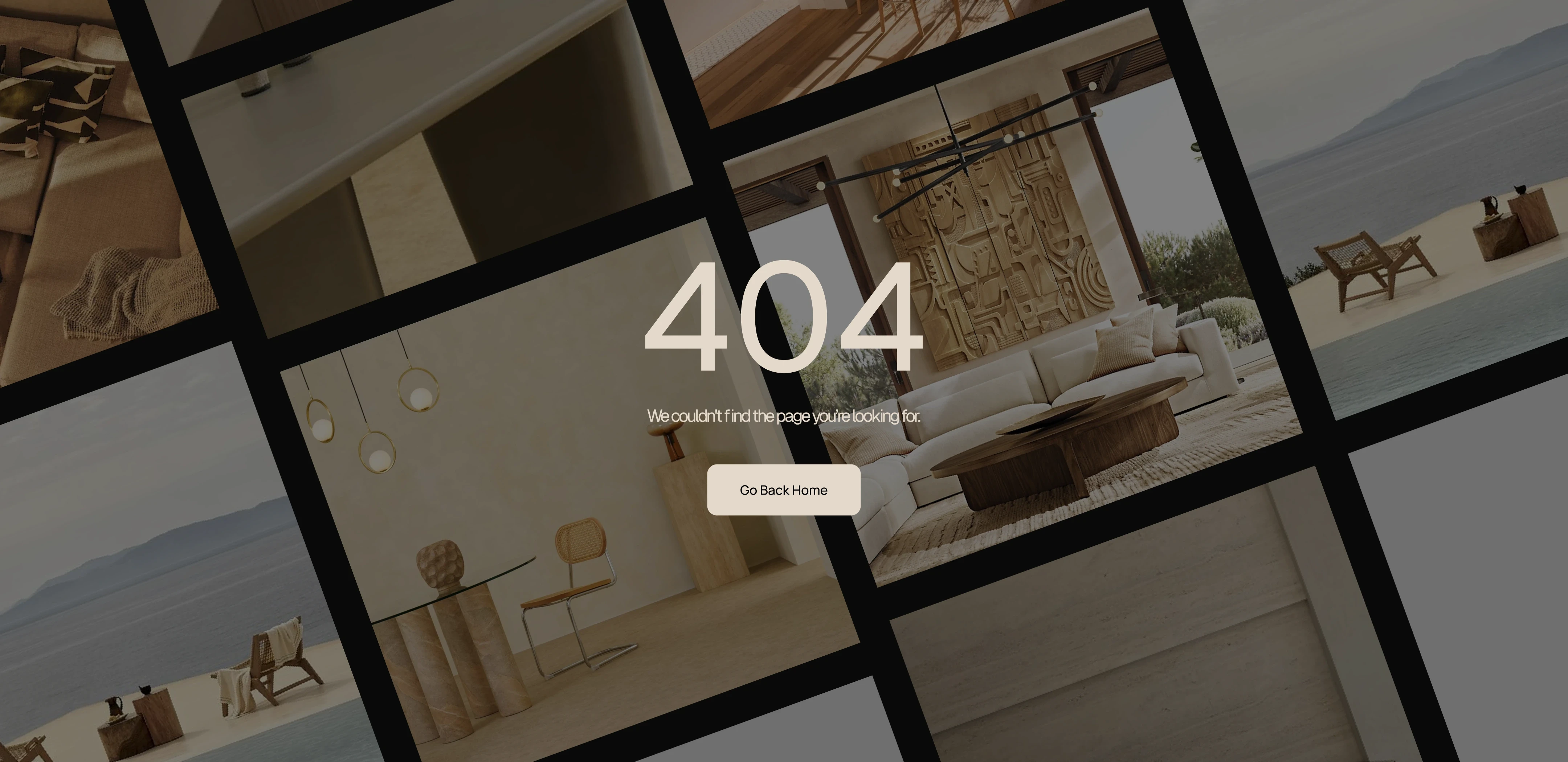 Nexa Interiors 404 page design by Prevo