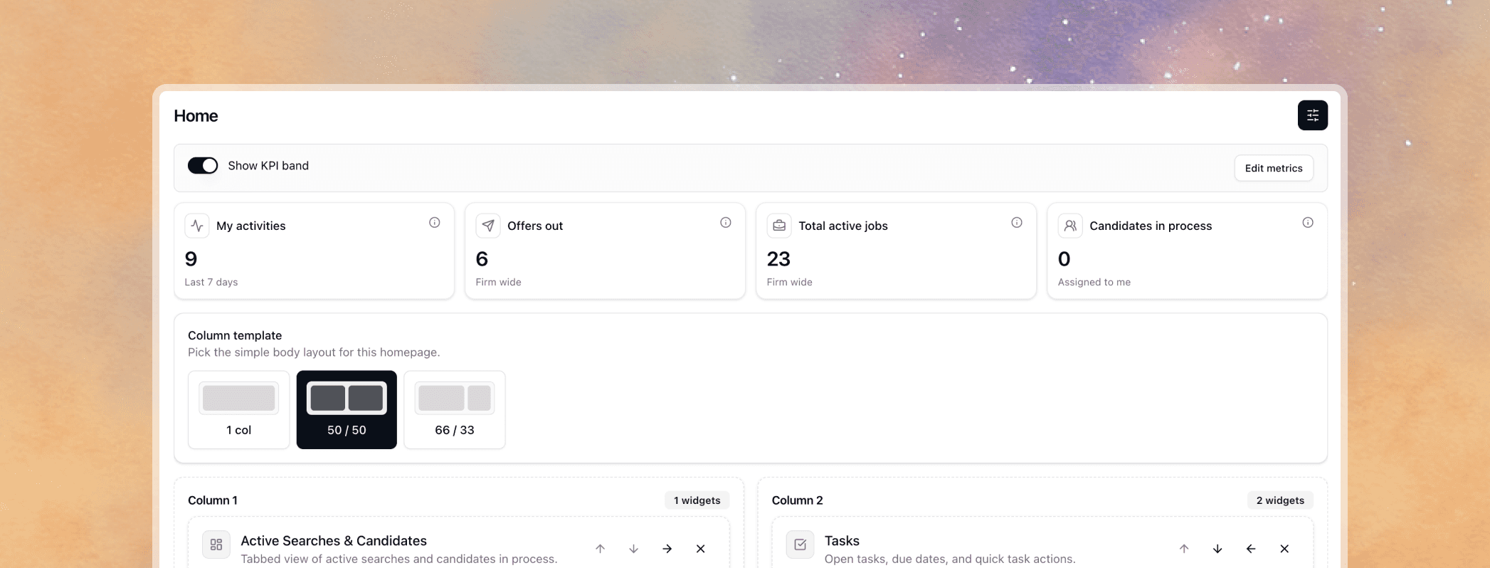 Customize your home page | Stardex AI ATS update