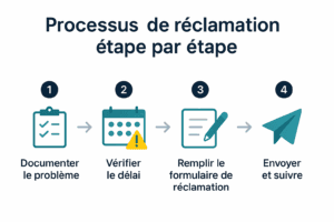 Infographie sur le processus de réclamation auprès du transporteur