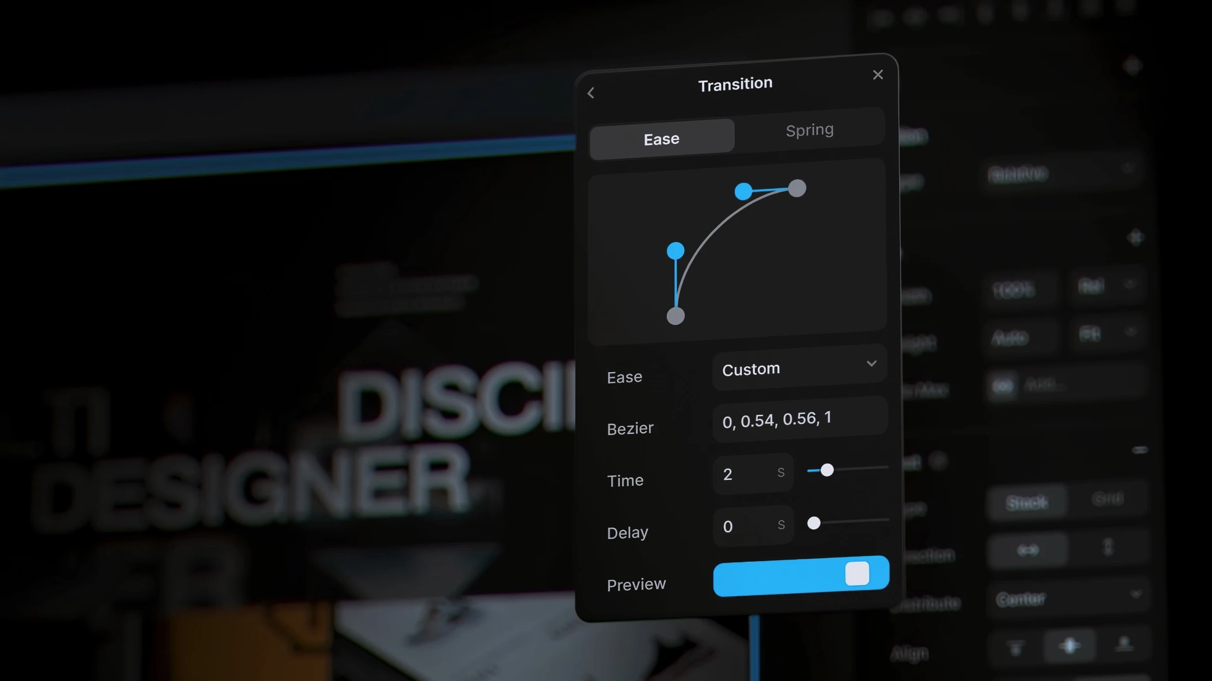 Framer Editor Curve