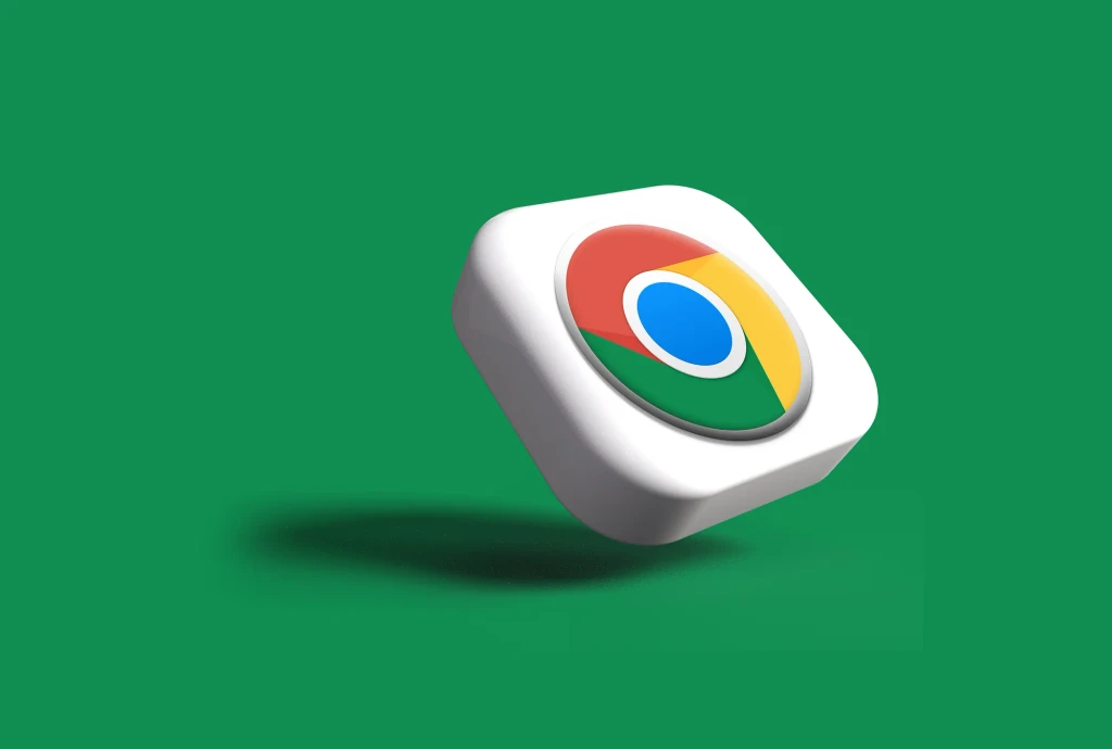 Google Chrome icon on a green background
