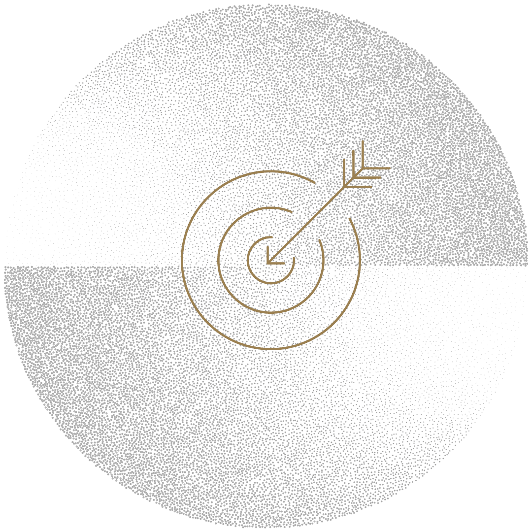 Shepherd security services icon with an arrow going through a target