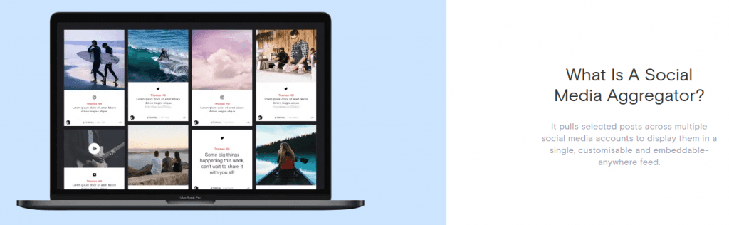 social media aggregator definition graphic