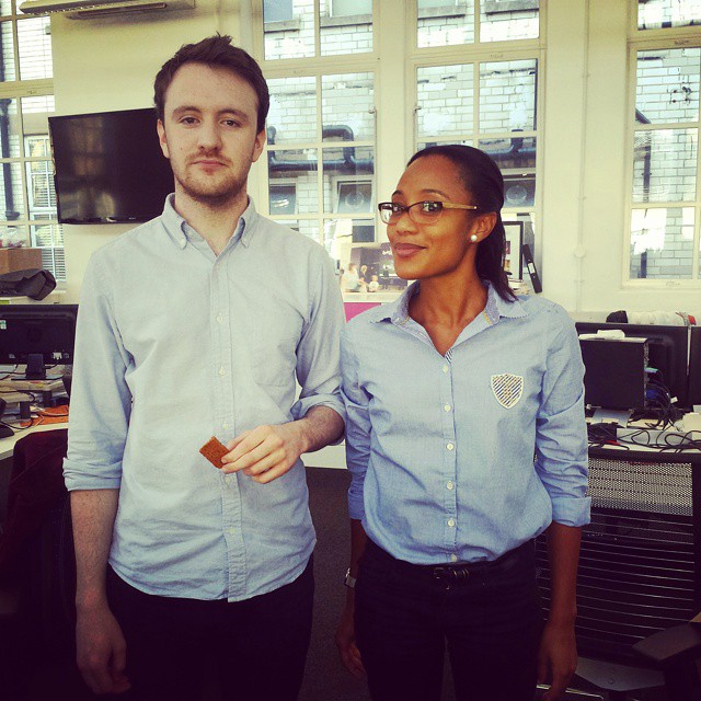 rita batalha and a coworker