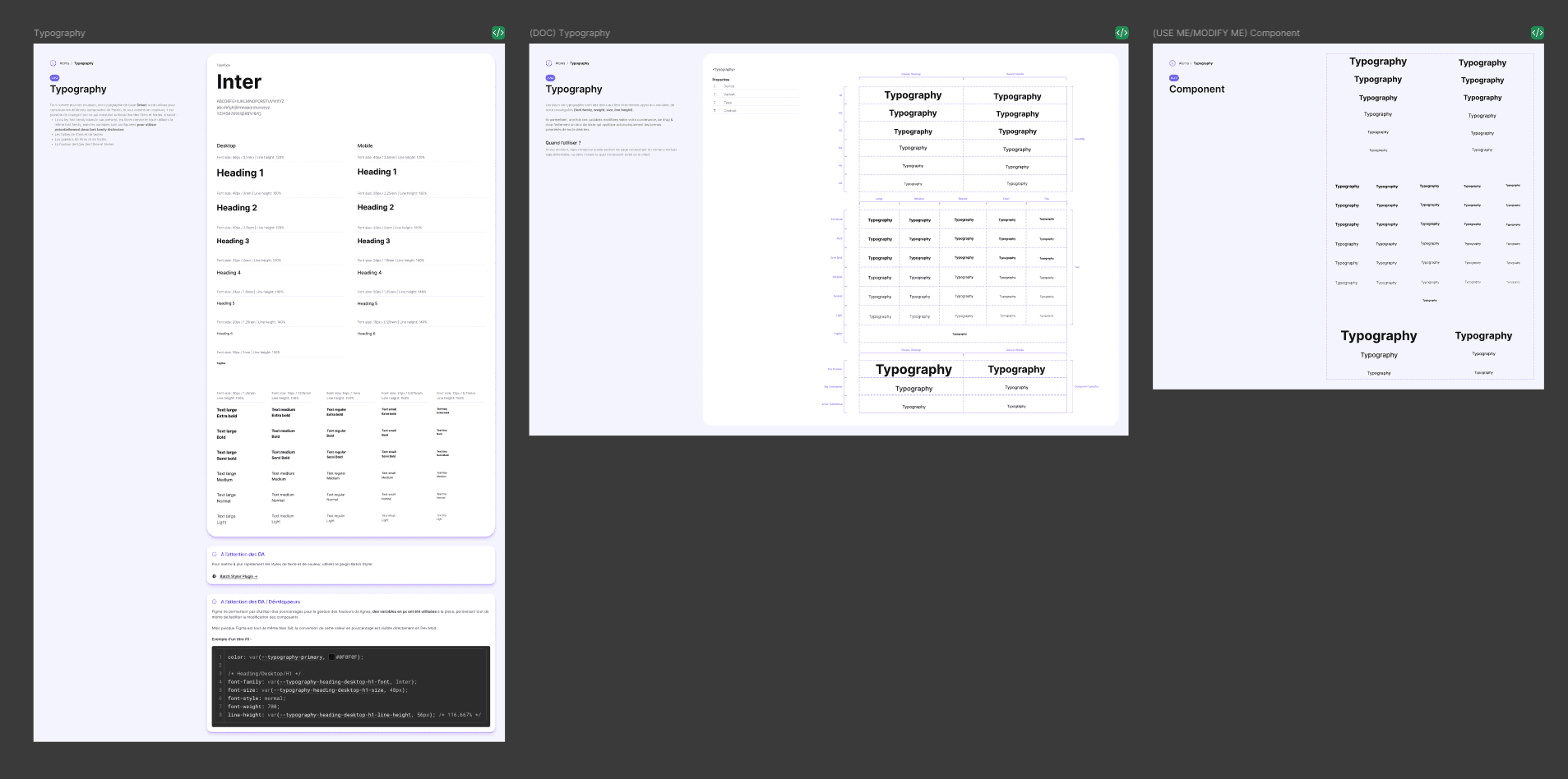 La gestion des différentes écheelles typographiques au sein d'un Design System.