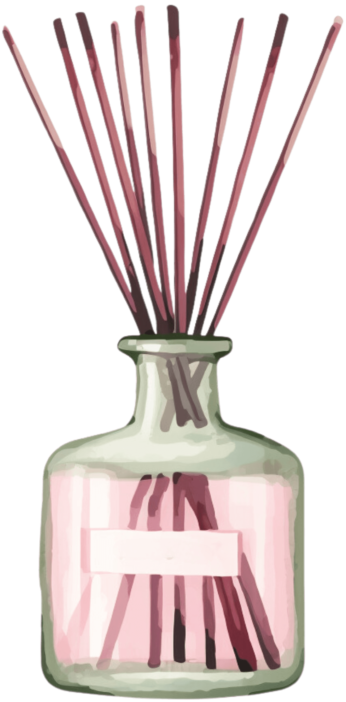 pink green reed diffuser