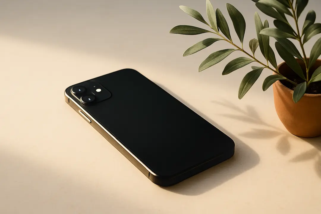 Smartphone umdreht auf Boden