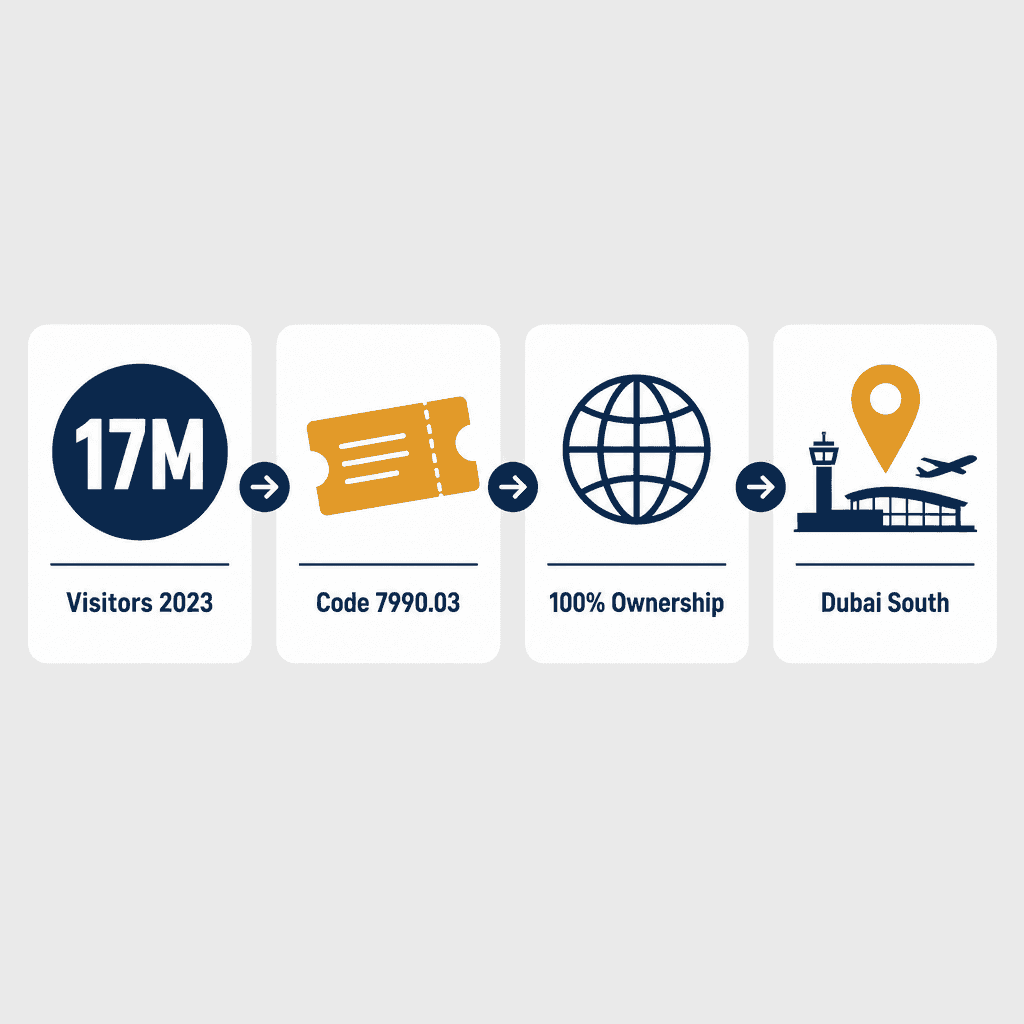 Infographic: Ticket Sales Activities For Theatrical, Sports And Other Amusement And Entertainment Events Business License in Dubai: Cost and Requirements