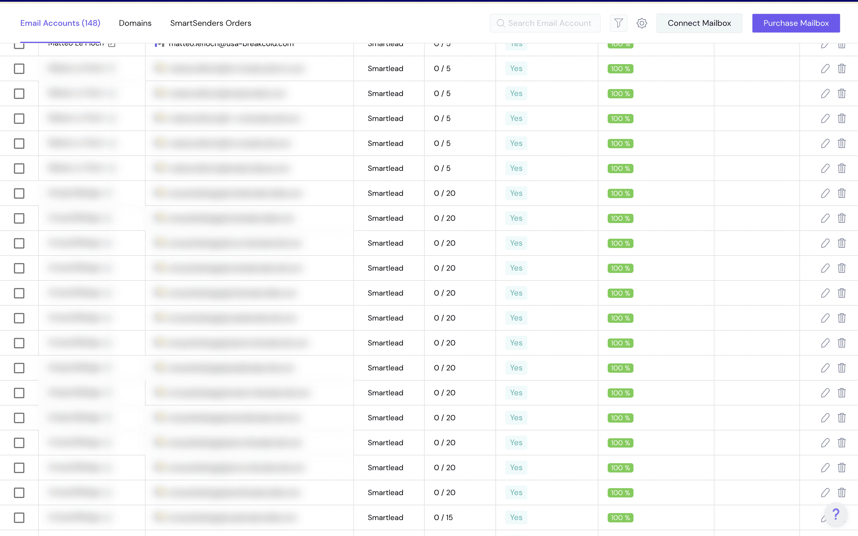 Smartlead Review Email Accounts