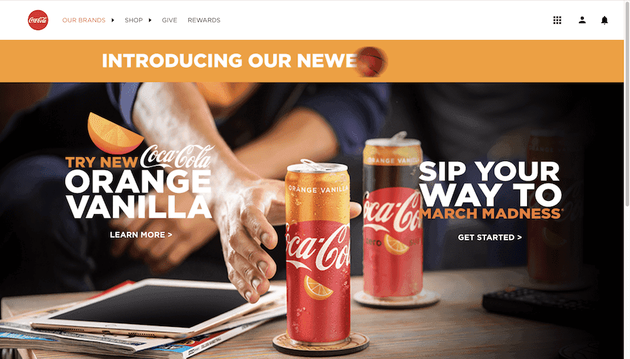 coca-cola hero image