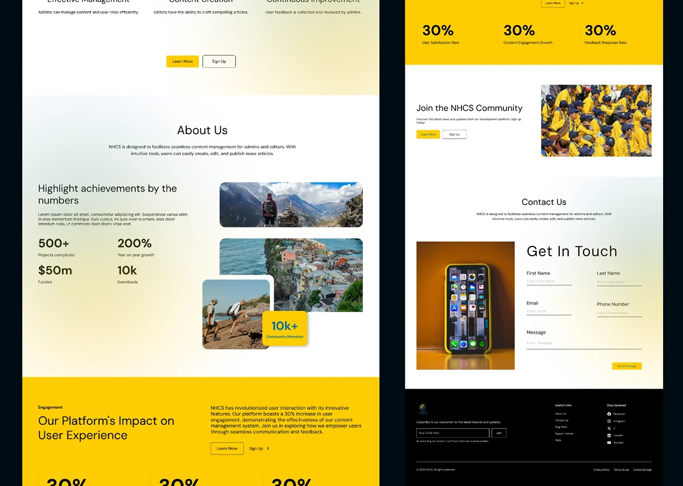 landing page