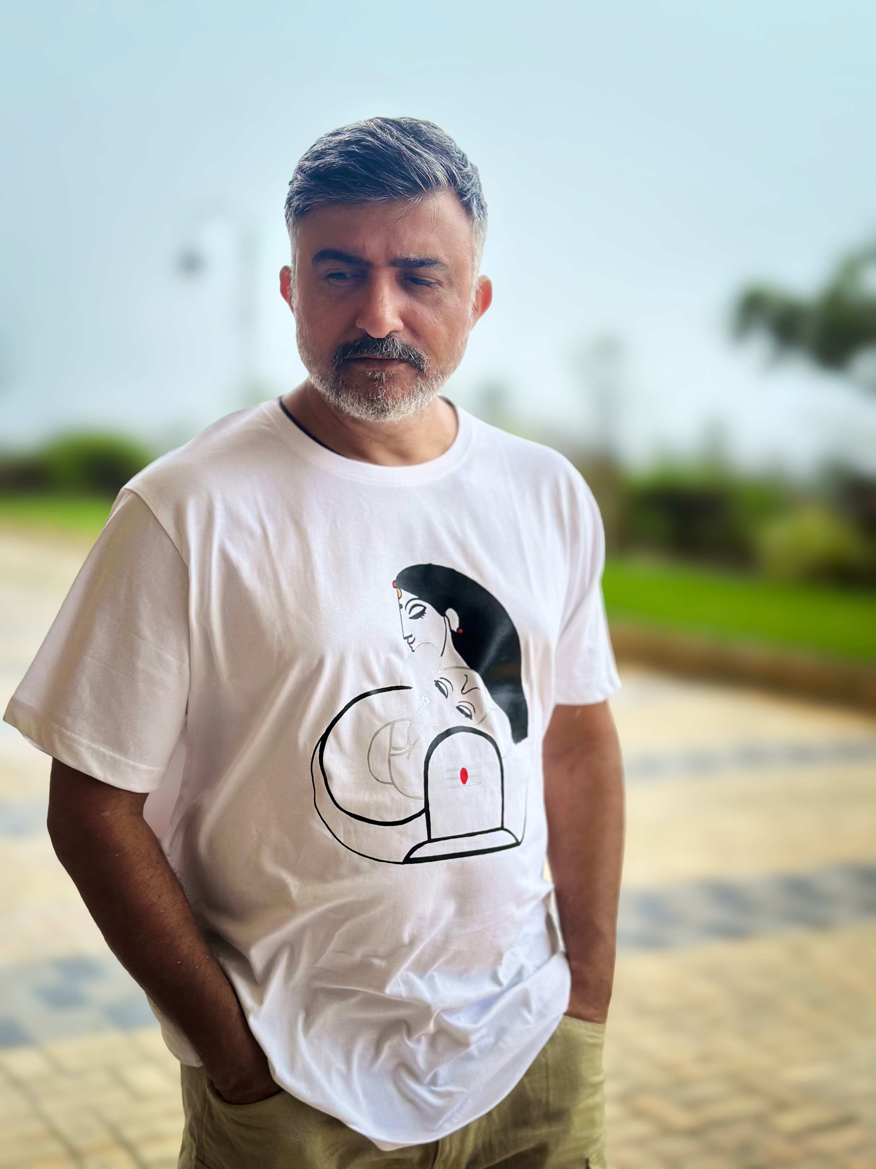 White sweatshirt on clothesline