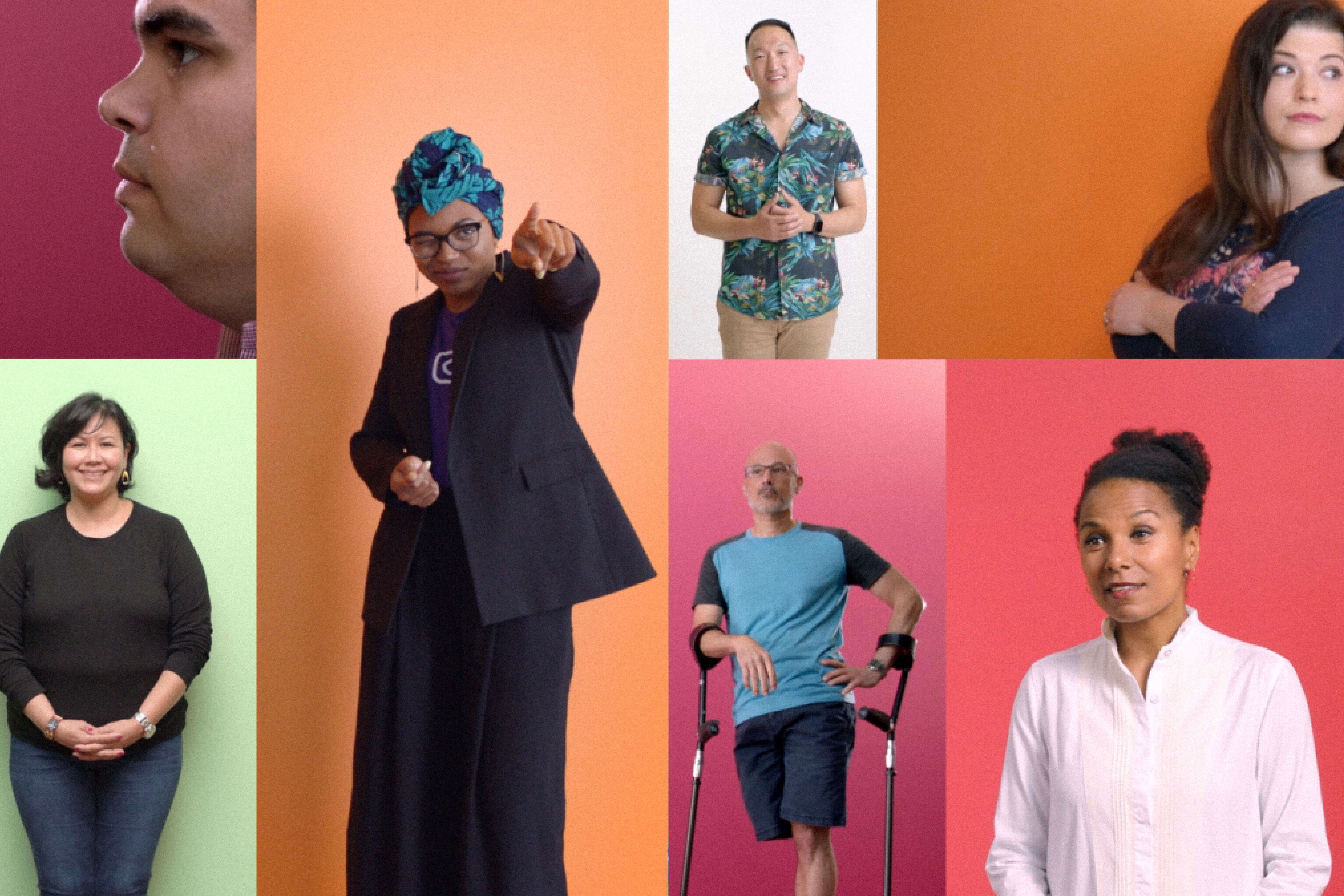 Collage of diverse team members at Facebook