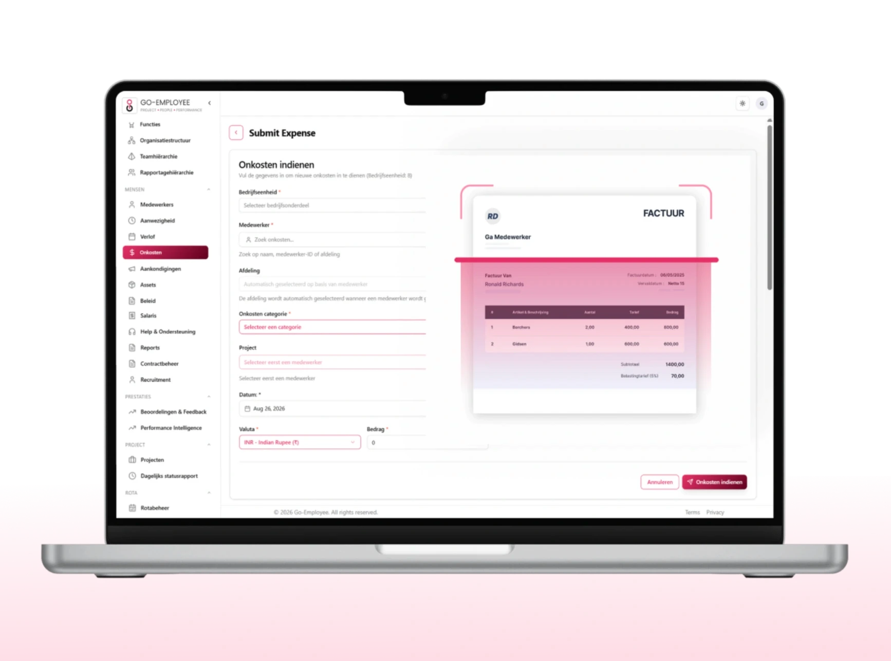Go Employee OCR-Based Receipt Scanning