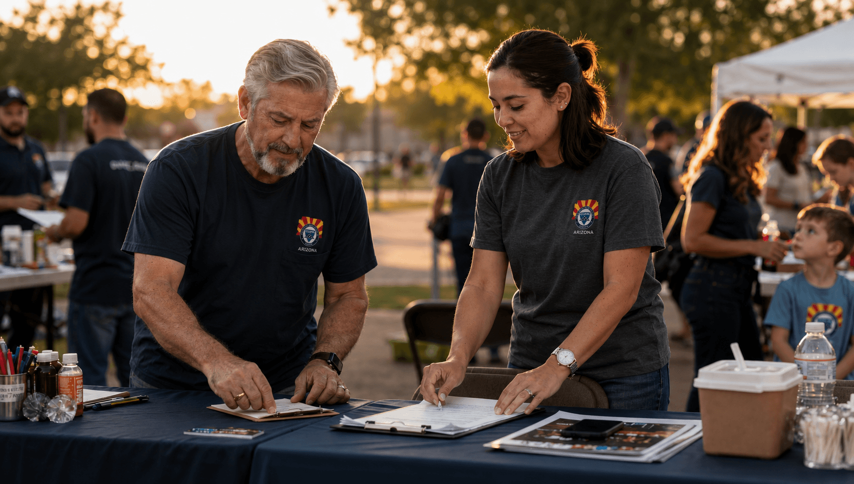 volunteers at cops chapter event