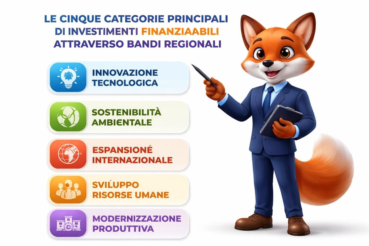 Tipologie investimenti finanziabili