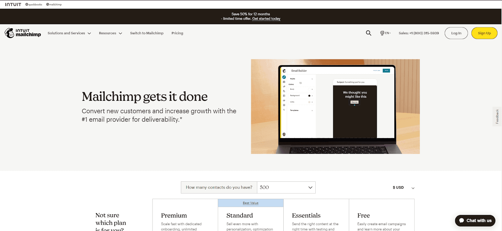 1. ميل تشيمب Mailchimp