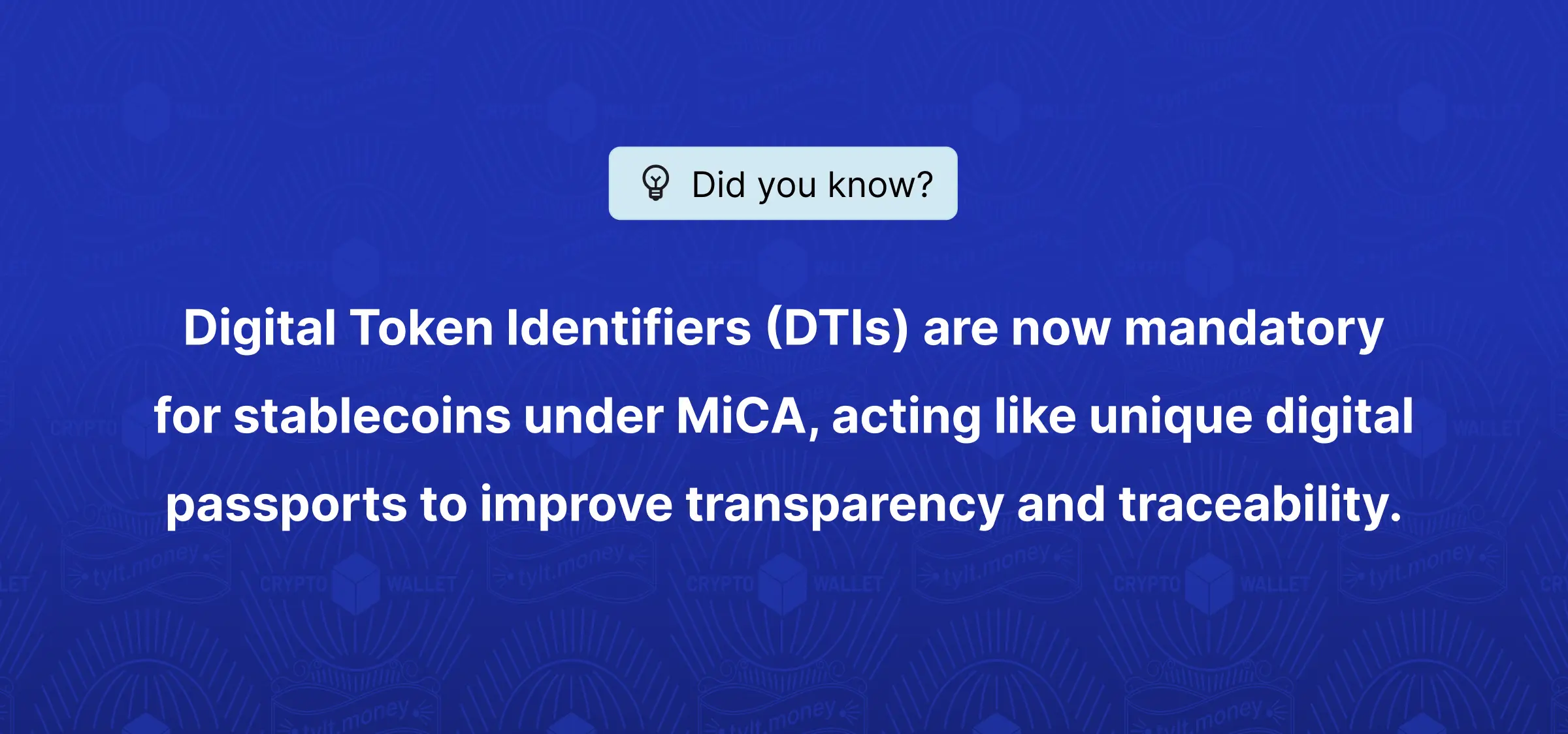 Digital Token Identifiers (DTIs) are now mandatory for stablecoins under MiCA, acting like unique digital passports to improve transparency and traceability.