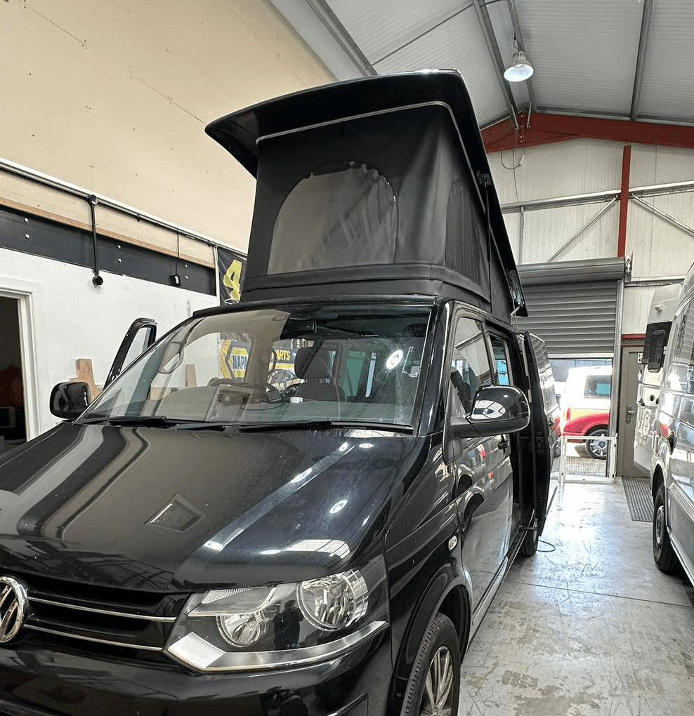 VW campervan with pop up roof
