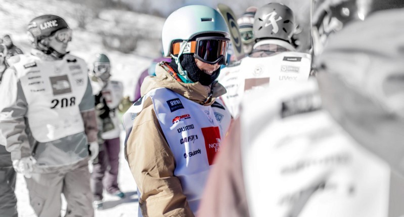 group of people with helmets and sky glasses