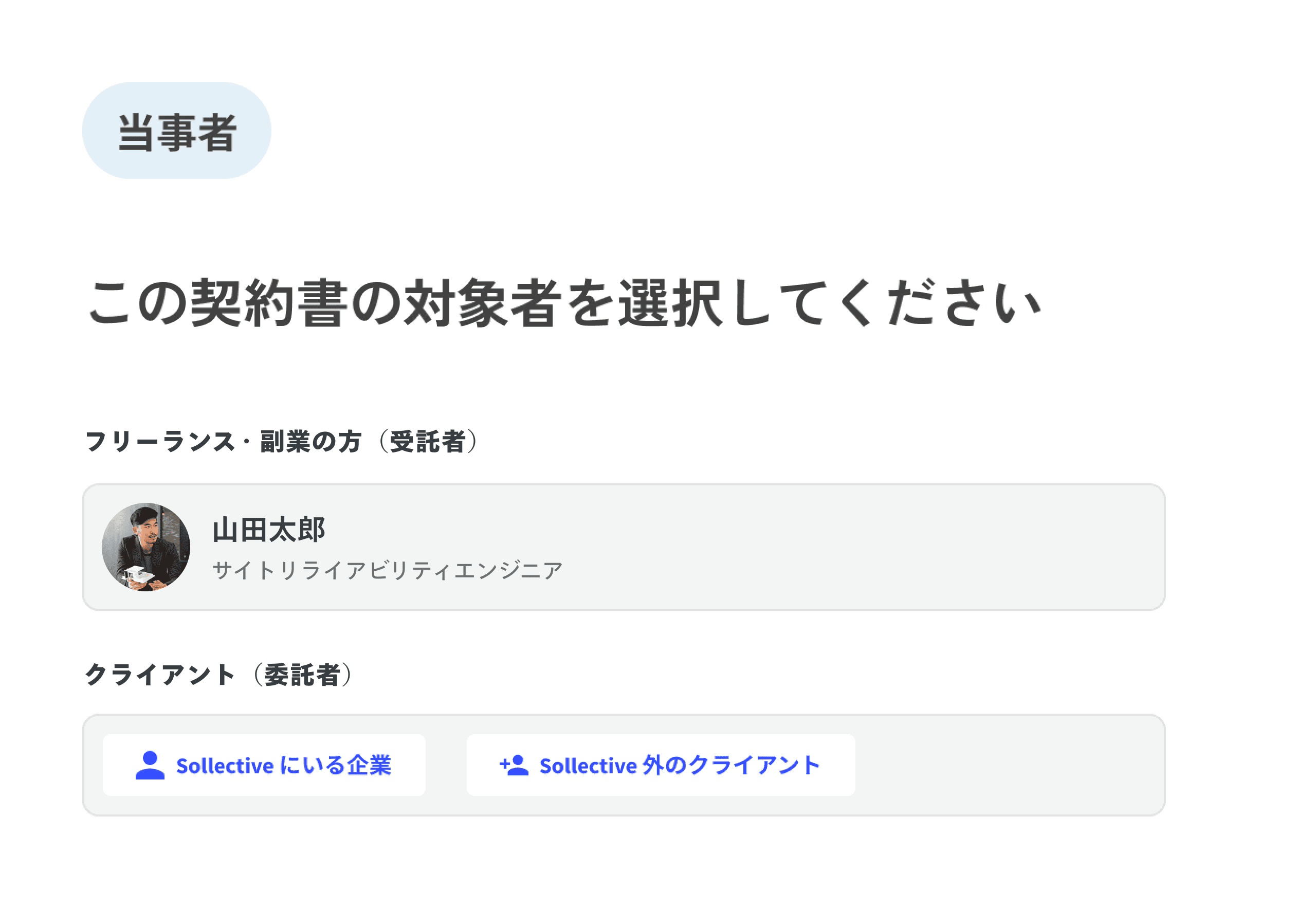 契約書の受託者を自由に選択する