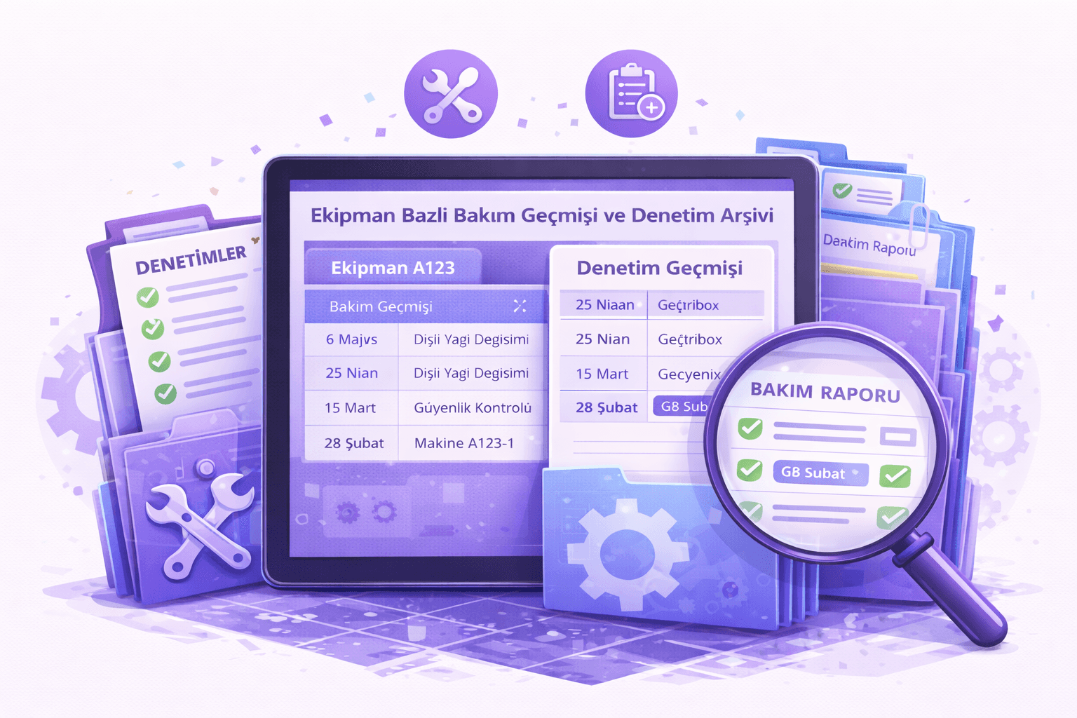 Ekipman Bazlı Bakım Geçmişi ve Denetim Arşivi