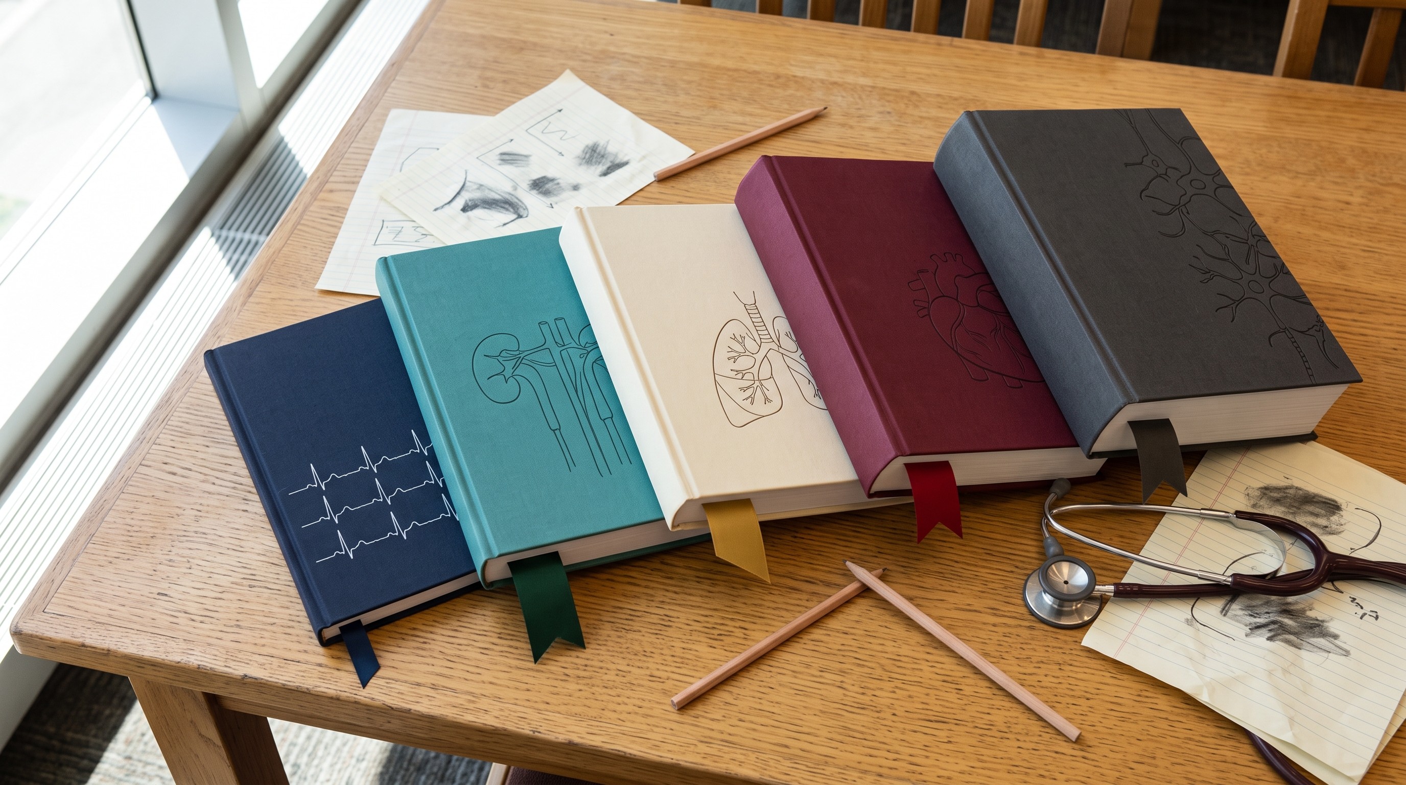 Physiology textbooks arranged by depth