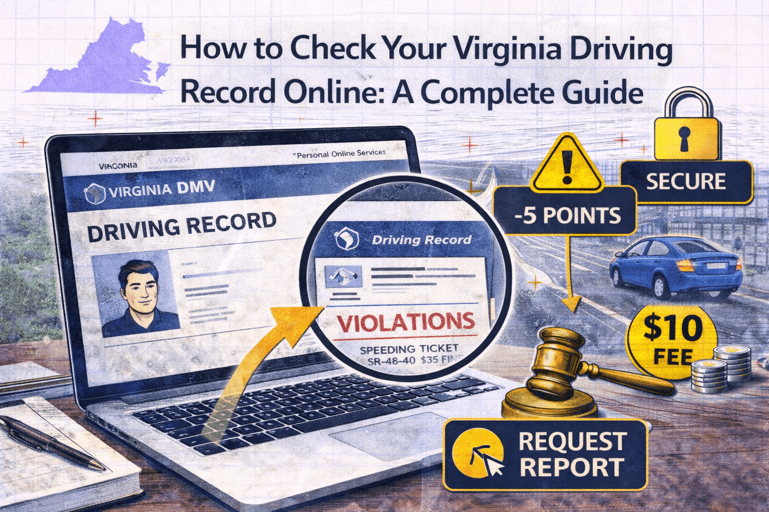 How to check your Virginia driving record online through the DMV