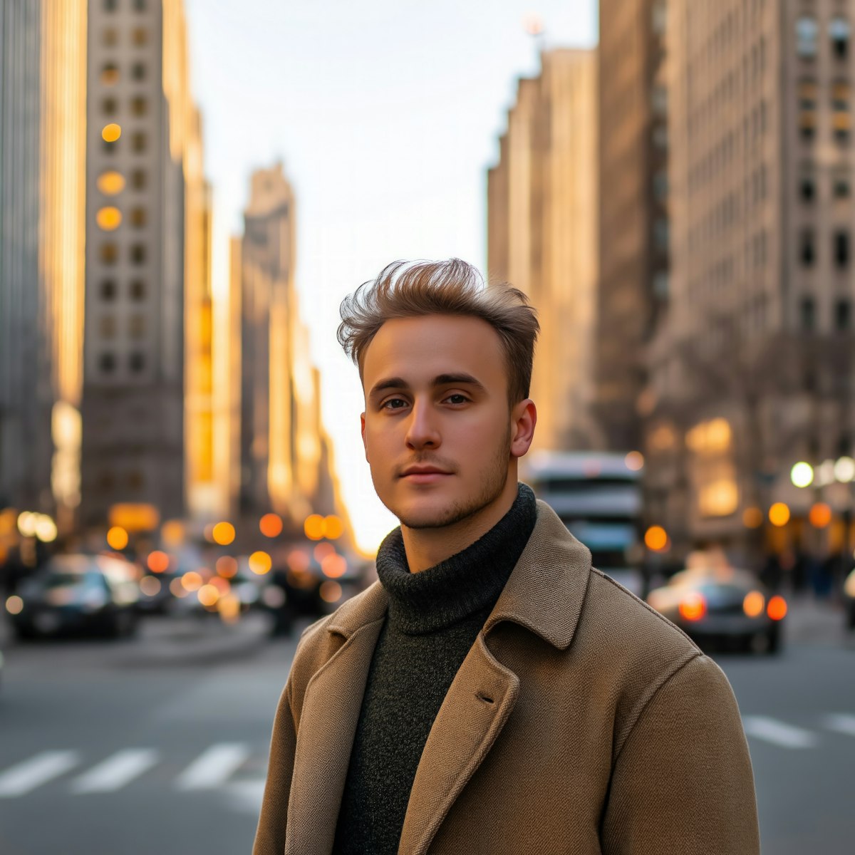Rainbow over the New York City skyline seen through a rain-covered window, symbolizing queer identity, hope, and belonging in an urban environment.