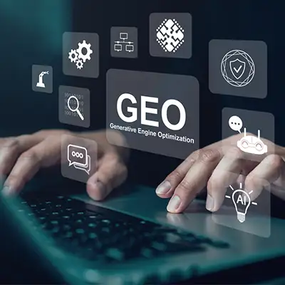 Designer tracking GEO ai search on a website
