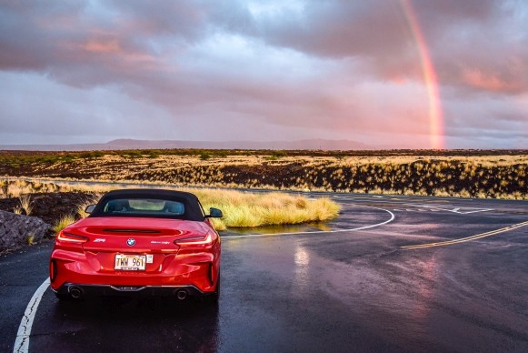 Red BMW Z4 For Rent on Big Island Hawaii