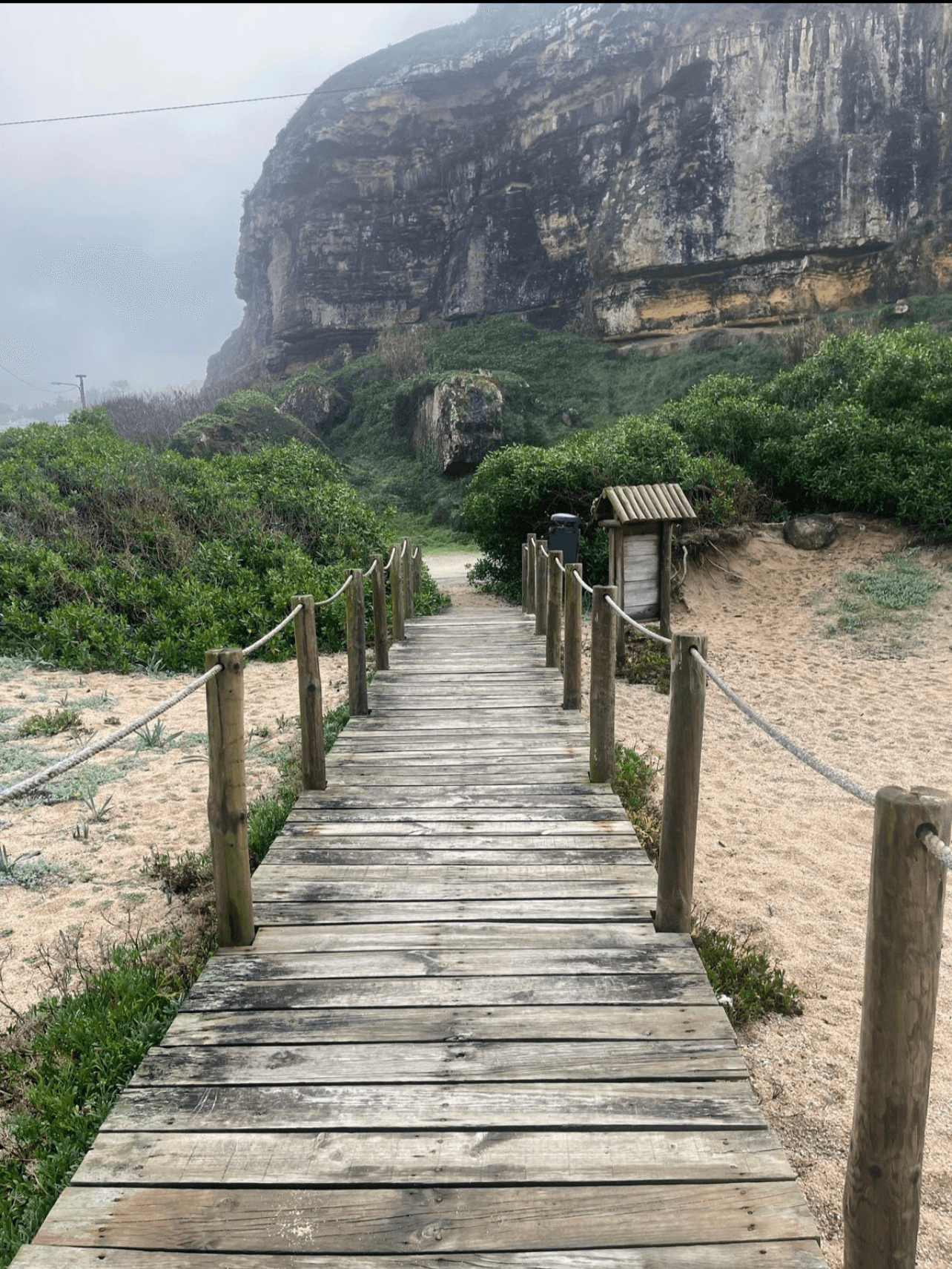 View of boardwalk at Ericeira beach  near Wild Souls Coliving in Portugal