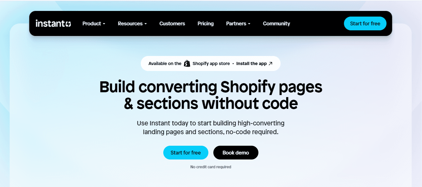 Instant - Shopify Landing Pages