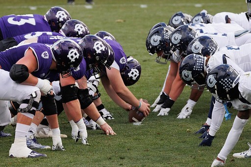 Georgetown Hoyas at Holy Cross Crusaders football game FCS