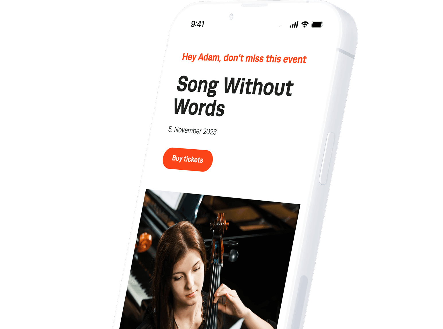 Phone showing login page for ticket checkout